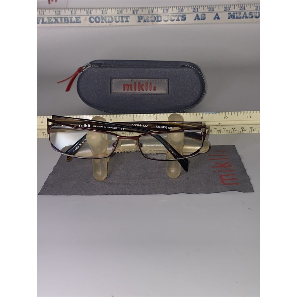 VTG Mikli by Alain Mikli ML 0853 0042 57mm Copper Gold Brown Frame France W Case